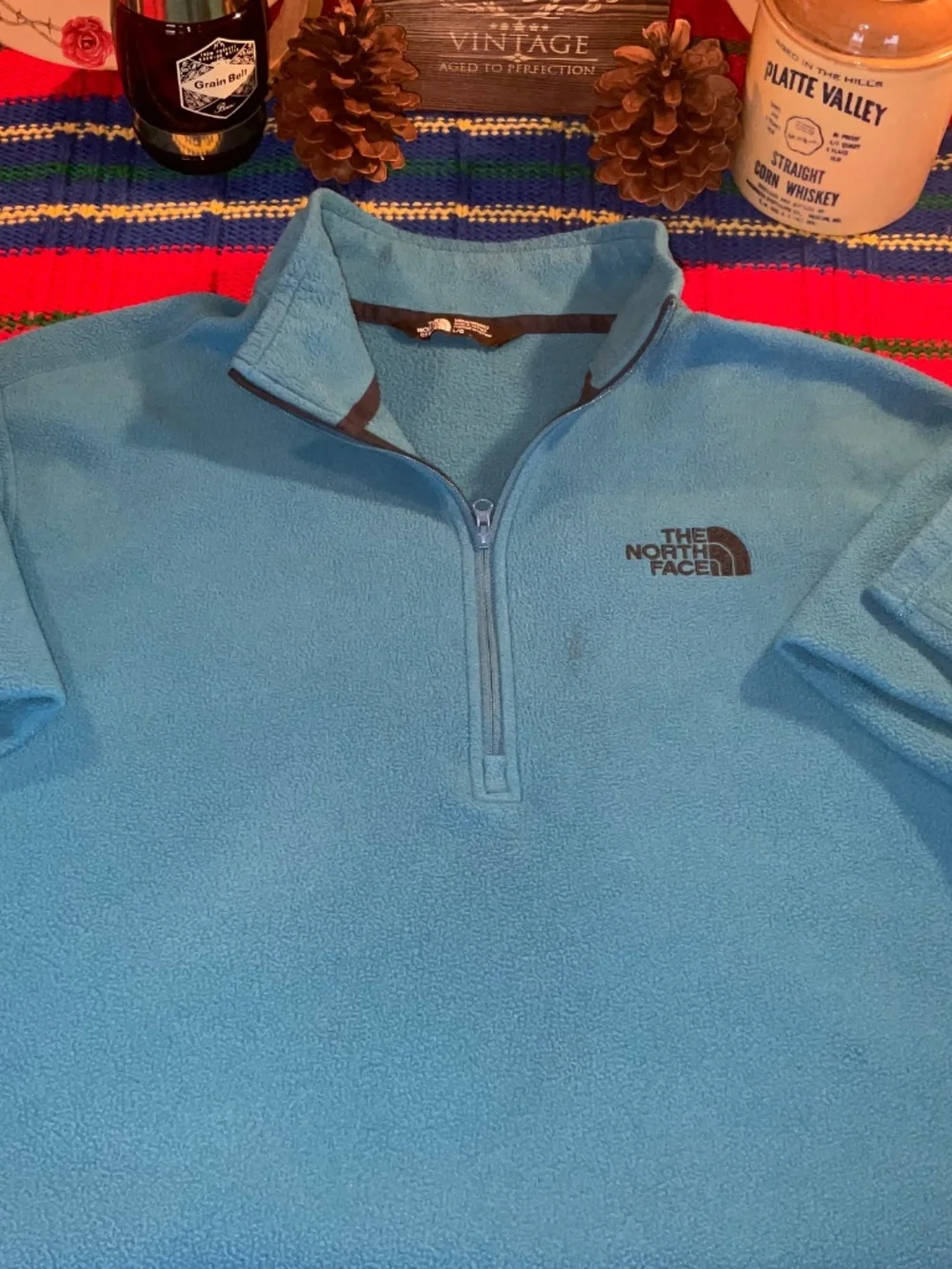 The North Face- Glacier 1/4 zip fleece-Pullover Jacket- Blue